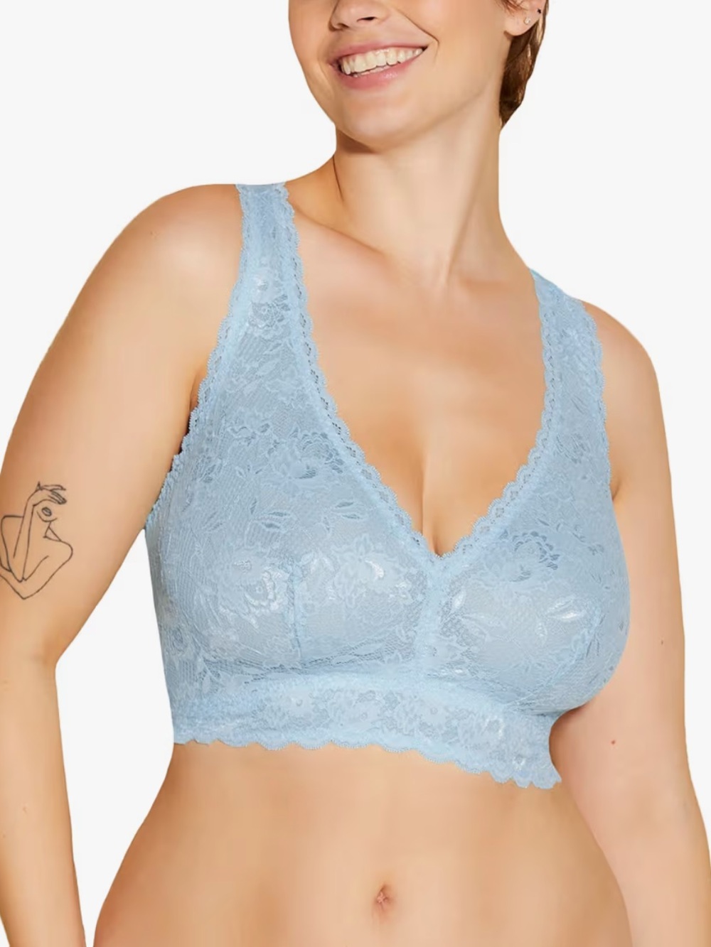Cosabella Never Say Never Curvy Racie Racerback Bralette Aasmani Blue Medium